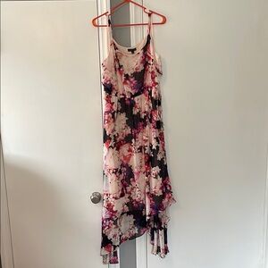 Floral Sleeveless Asymmetrical Dress